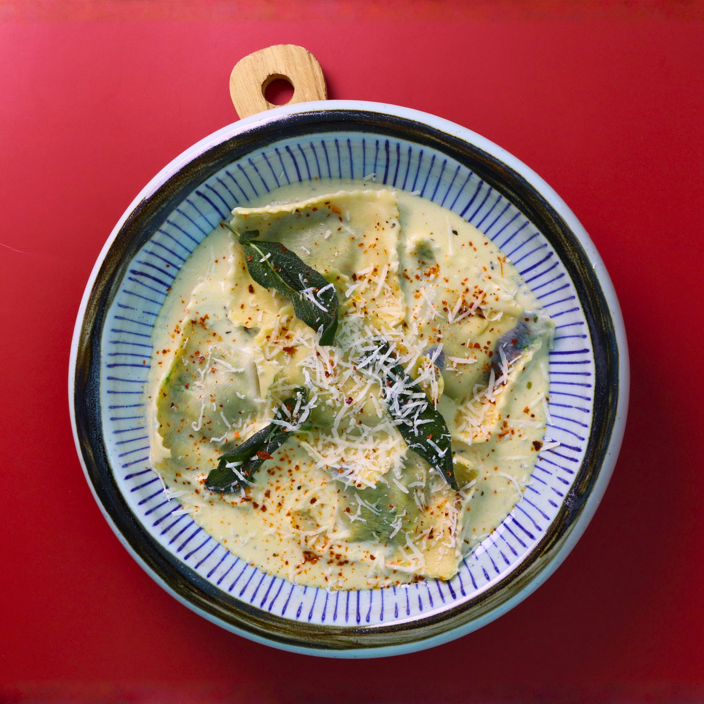 Spinach Cream Cheese Ravioli
