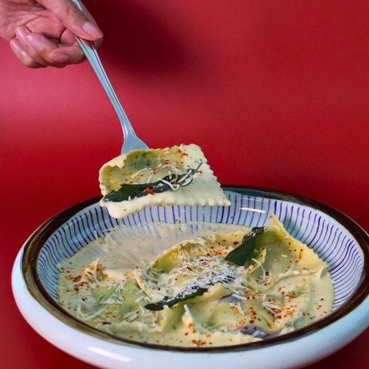 Spinach Cream Cheese Ravioli